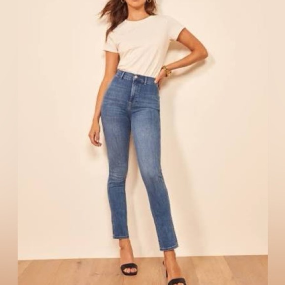 Reformation- skinny High Waist Jeans- size 25-EUC-Blue - Picture 9 of 9